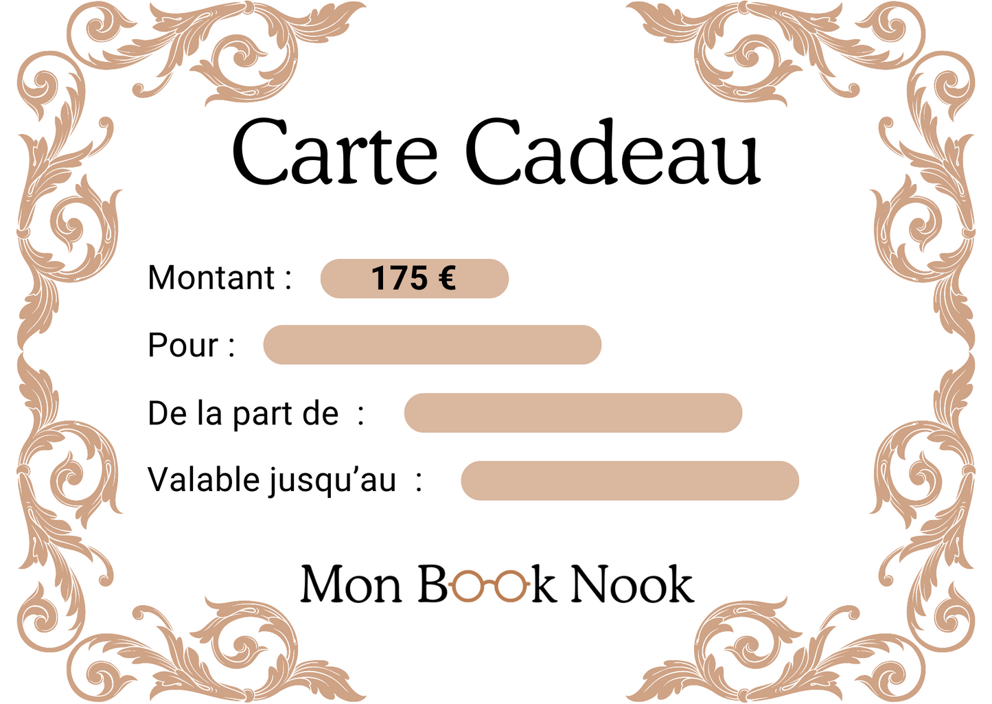 Carte Cadeau Mon Book Nook